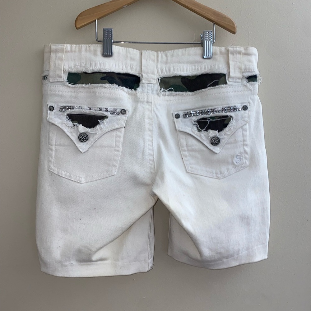 Low rise Denim white shorts